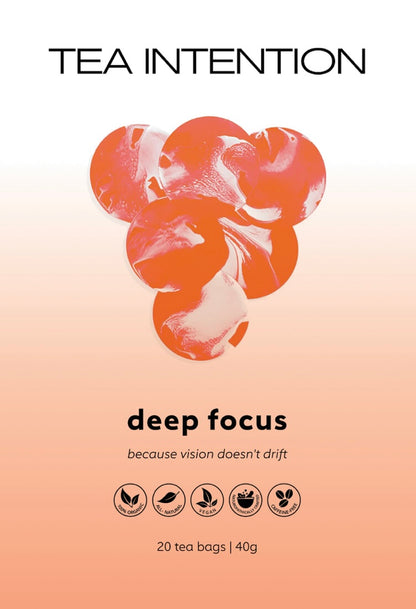 Deep Focus 20 Pyramid Tea Bags 40g